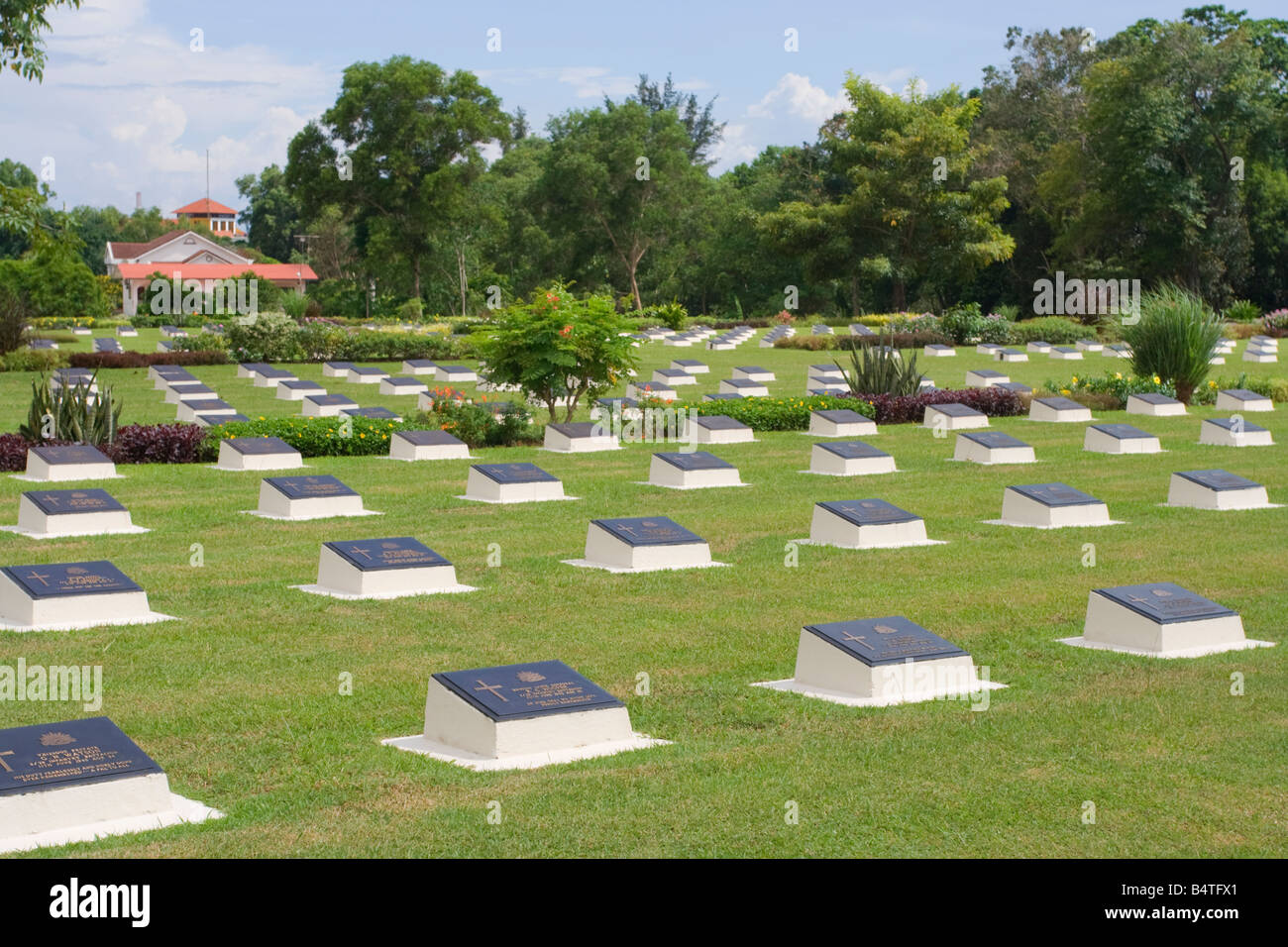 Allied tombe di guerra dalla Seconda Guerra Mondiale a Labuan Isola Malaysia Sabah Foto Stock