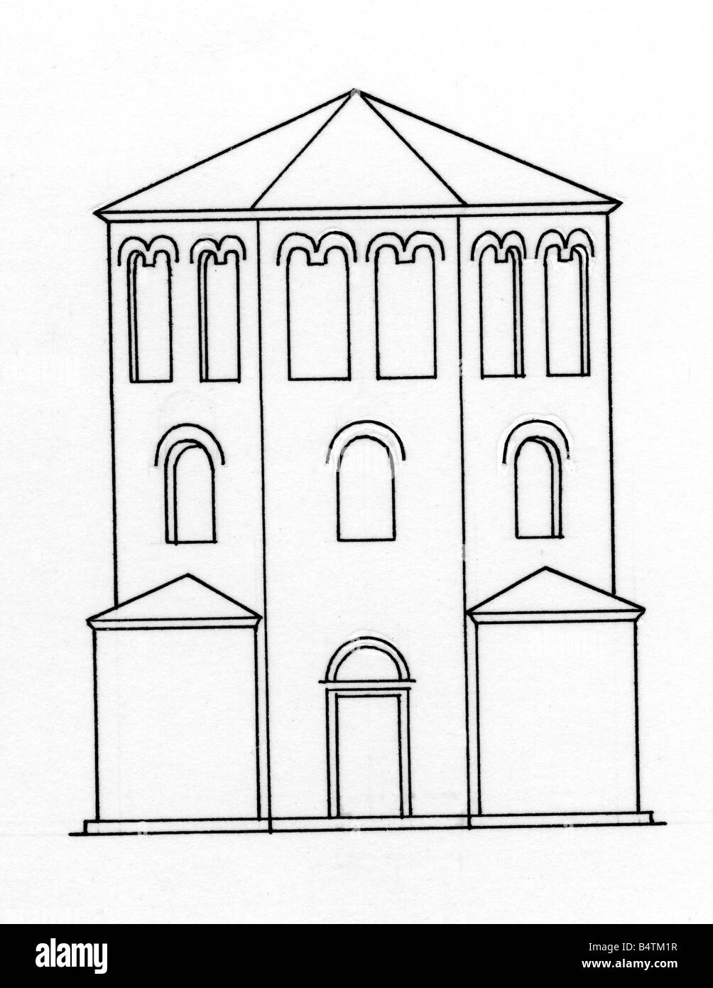 Architettura, chiese, Battistero San Giovanni in Fonte, costruito circa 450, Foto Stock