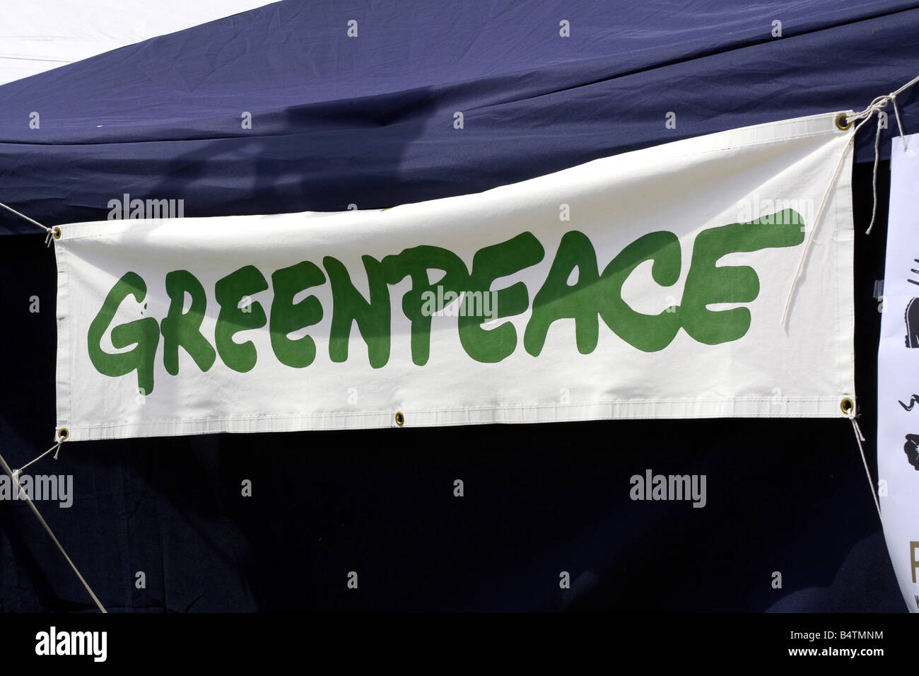 Greenpeace banner Foto Stock