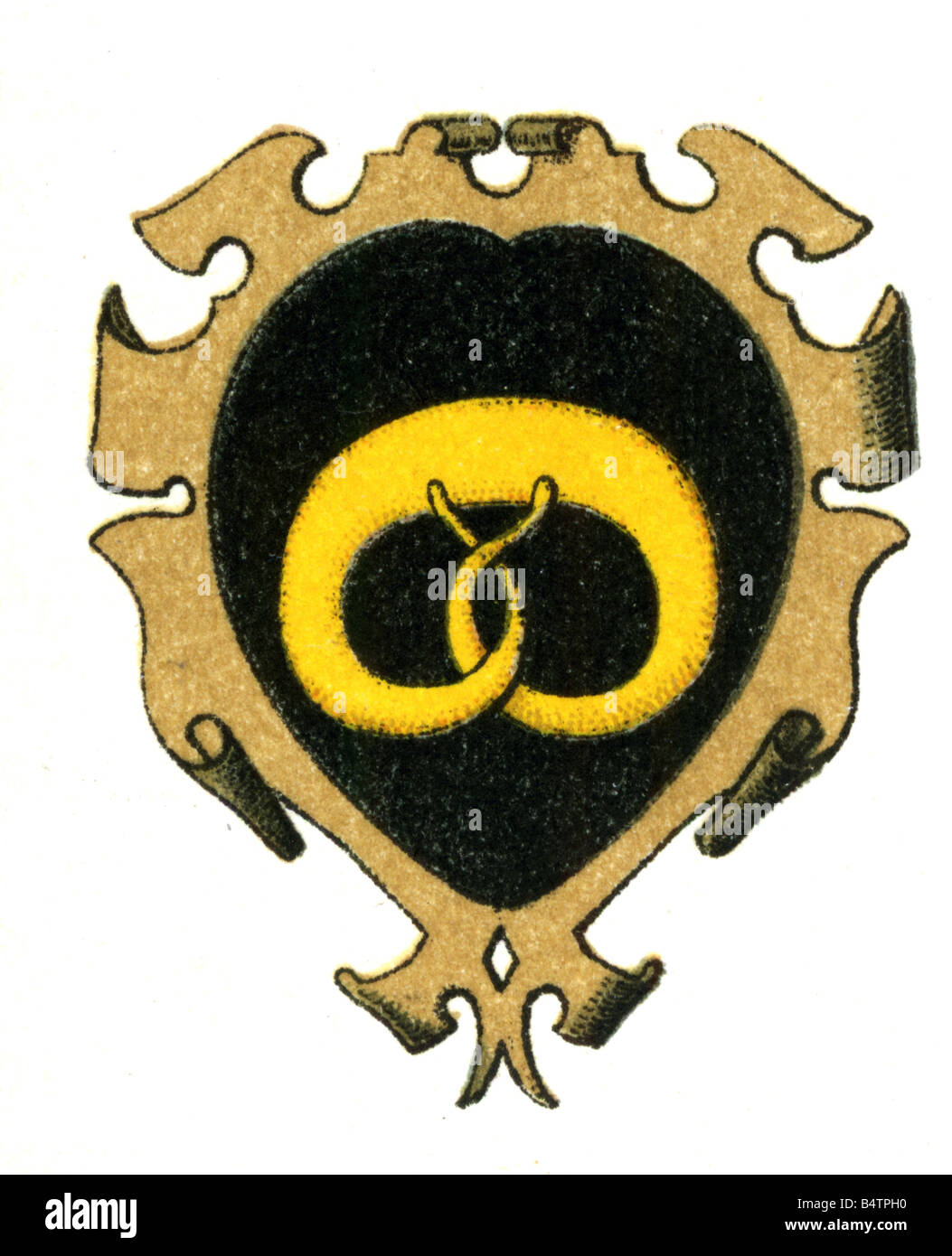 araldica, emblemi, gilde, emblemi della gilda, gilda, panettieri, incisione, circa 1880, Foto Stock