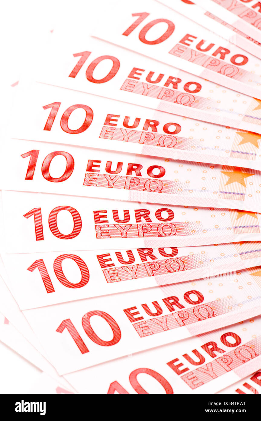 Scopo su bianco banca europea la carta Foto Stock