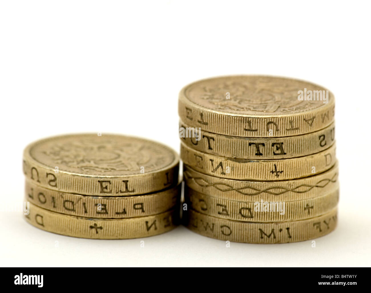 Monete di libbra UK Foto Stock