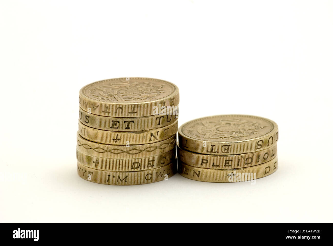 Monete di libbra UK Foto Stock