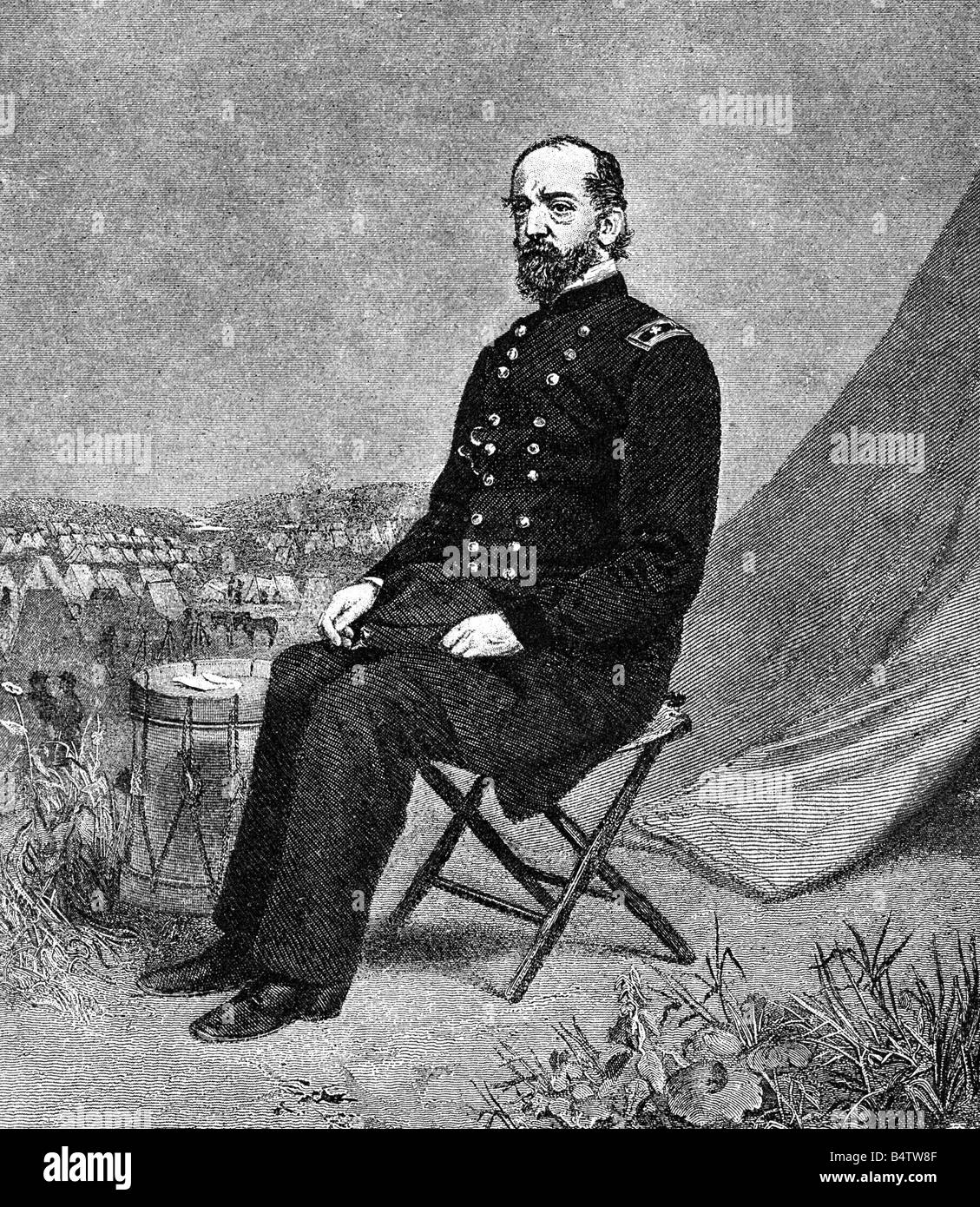 Meade, George G., 31.12.1815 - 6.11.1872, General americano, Comandante dell'esercito del Potomac, Foto Stock