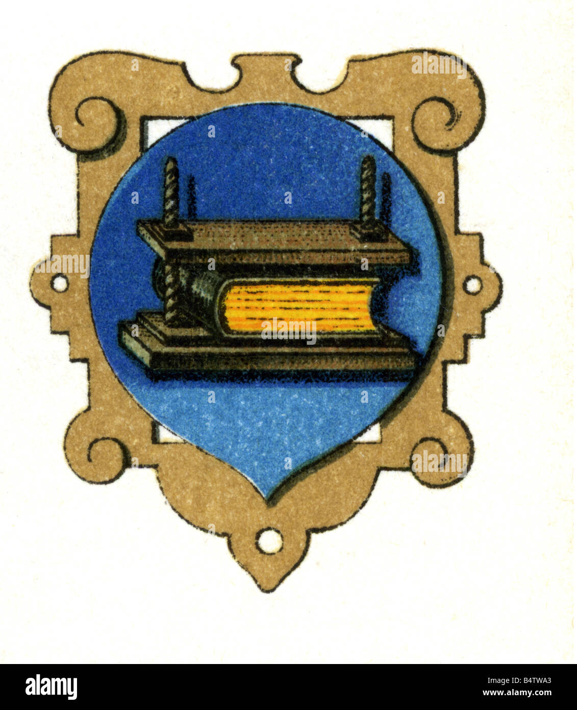 eraldry, emblemi, gilde, emblemi della gilda, gilda, libratori, incisioni, circa 1880, Foto Stock