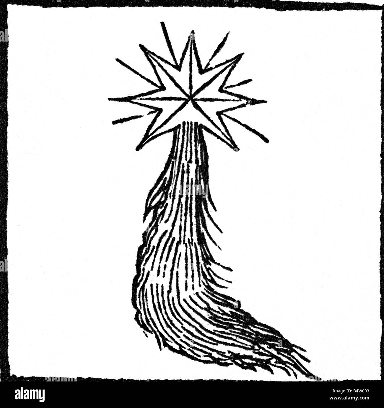 Astronomia, comete, cometa Halley, apparizione 1531, Foto Stock