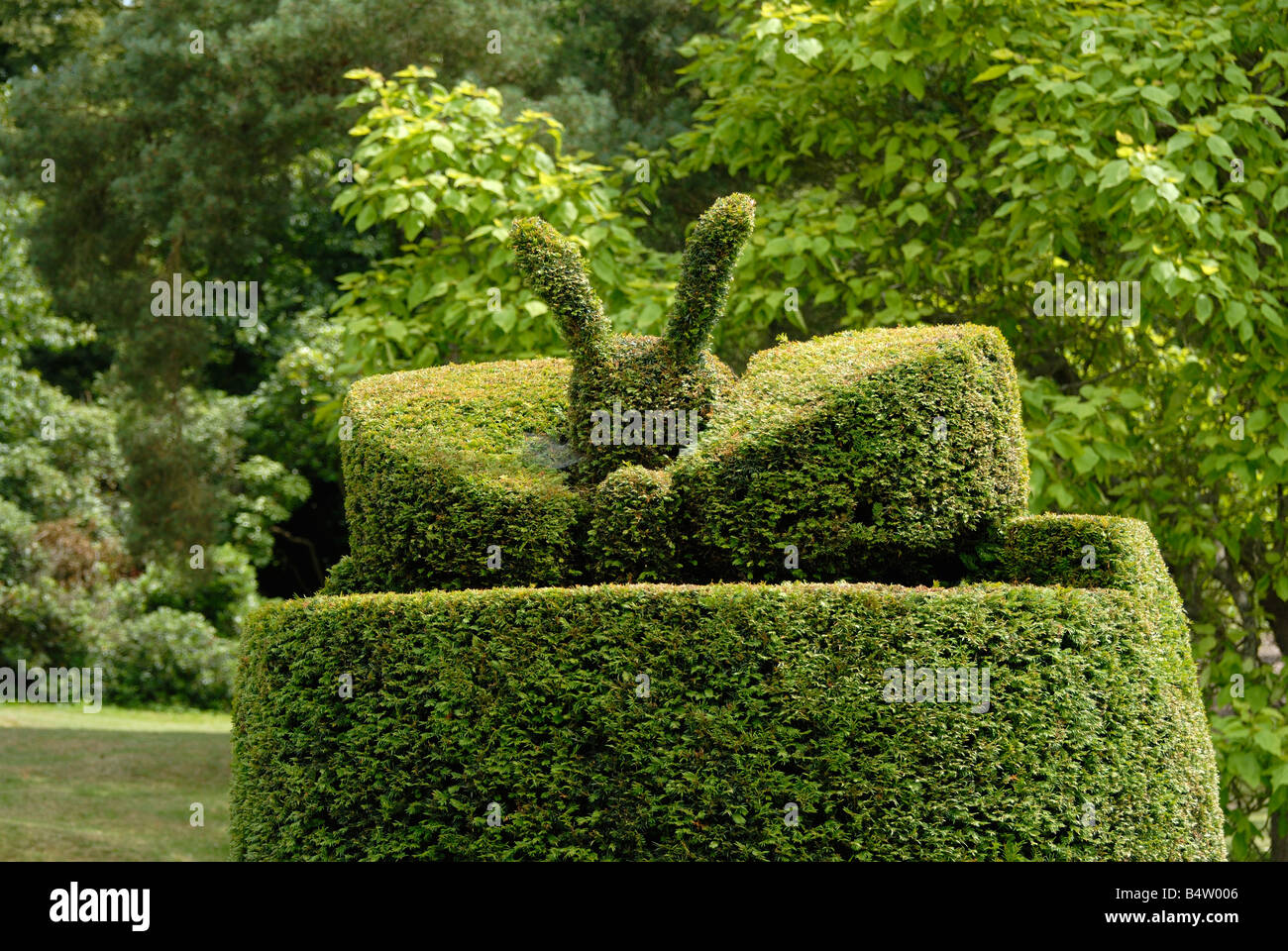Topiaria da coniglio lavoro Foto Stock