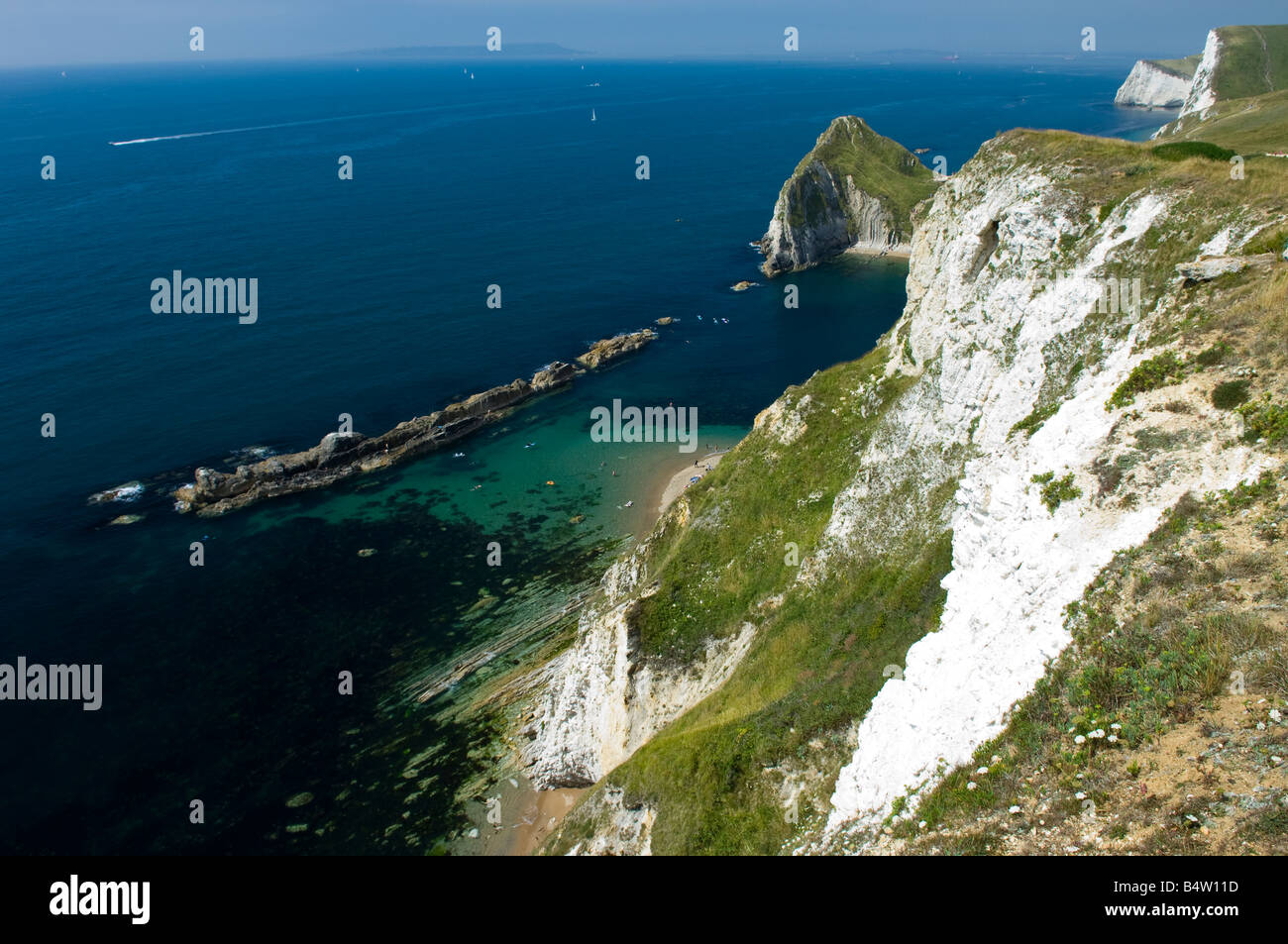 St Oswald's Bay nei pressi di porta di Durdle Dorset England Regno Unito Foto Stock