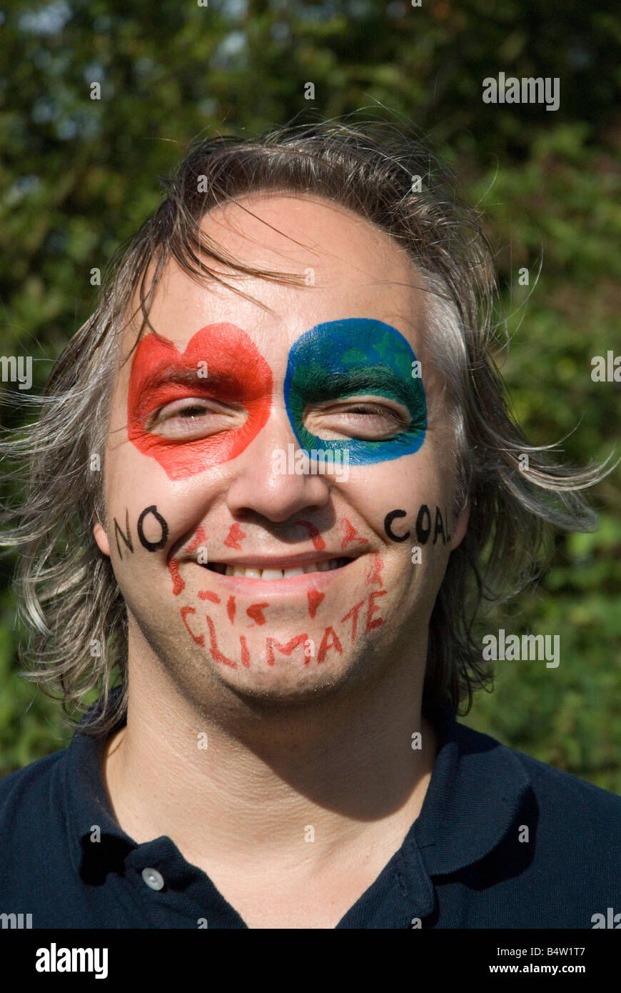 I manifestanti a Kingsnorth power station clima Camp Agosto 2008 Kent Foto Stock