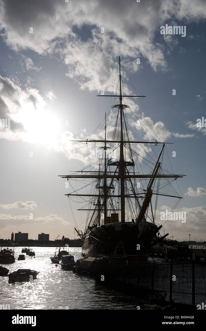 HMS Warrior, Portsmouth Historic Dockyard Foto Stock