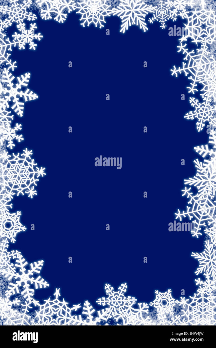 Telaio a fiocchi di neve Foto Stock