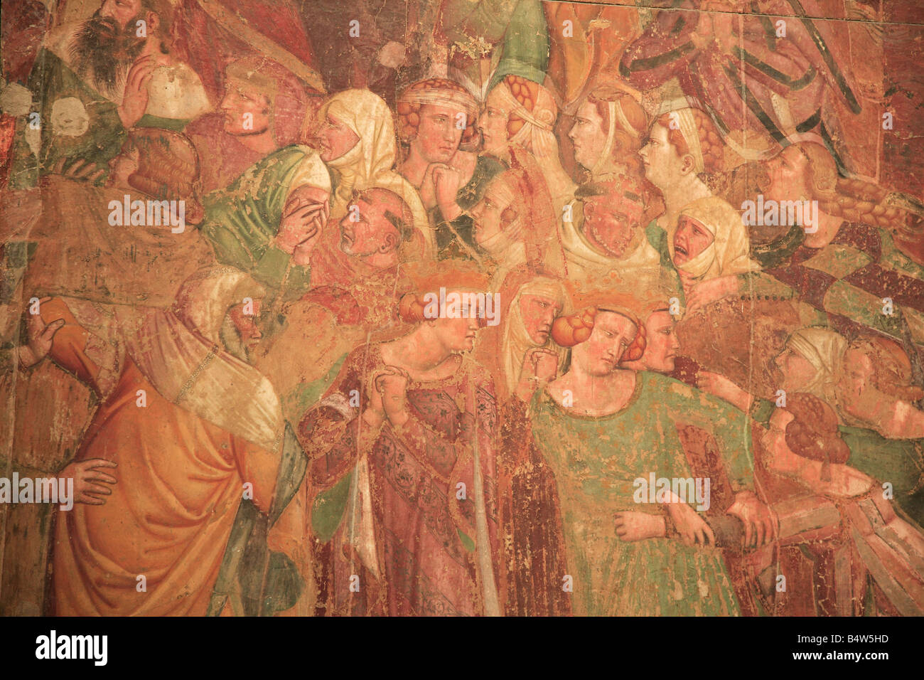 Wallpaintings presso il camposanto monumentale Pisa Toscana Italia Foto Stock