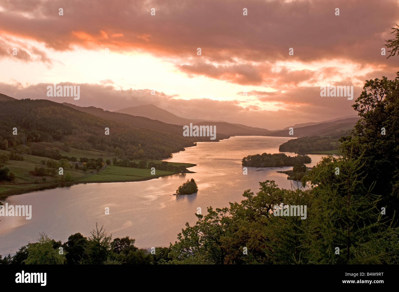 Queens vista Loch Tummel Perthshire Tayside Regione Scozia UK Foto Stock