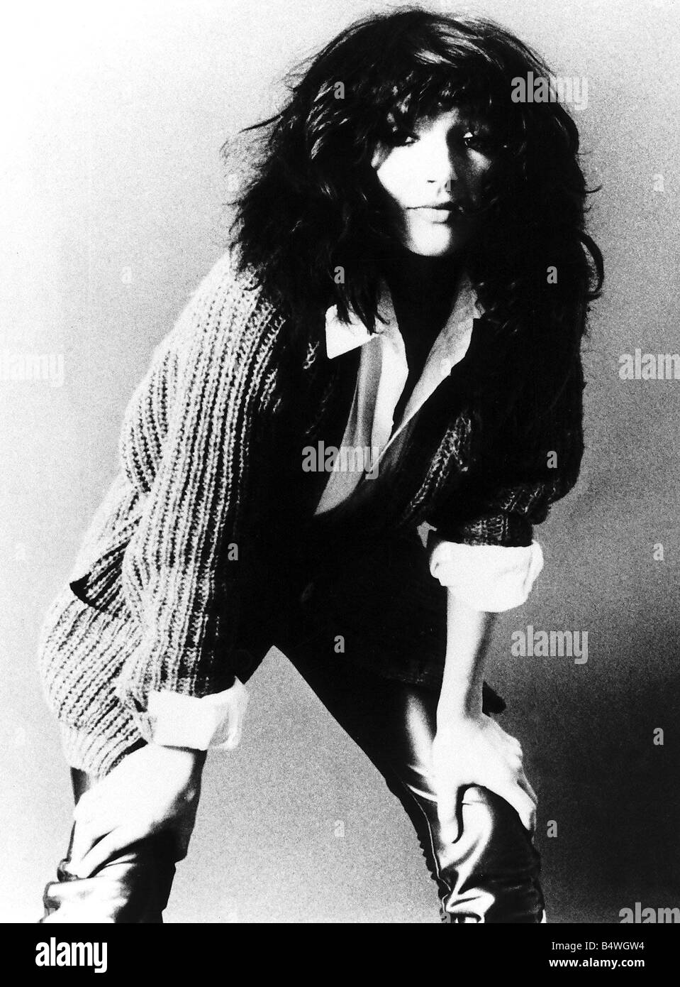 Cantante pop Kate Bush pone in studio di Settembre 1982 Foto Stock