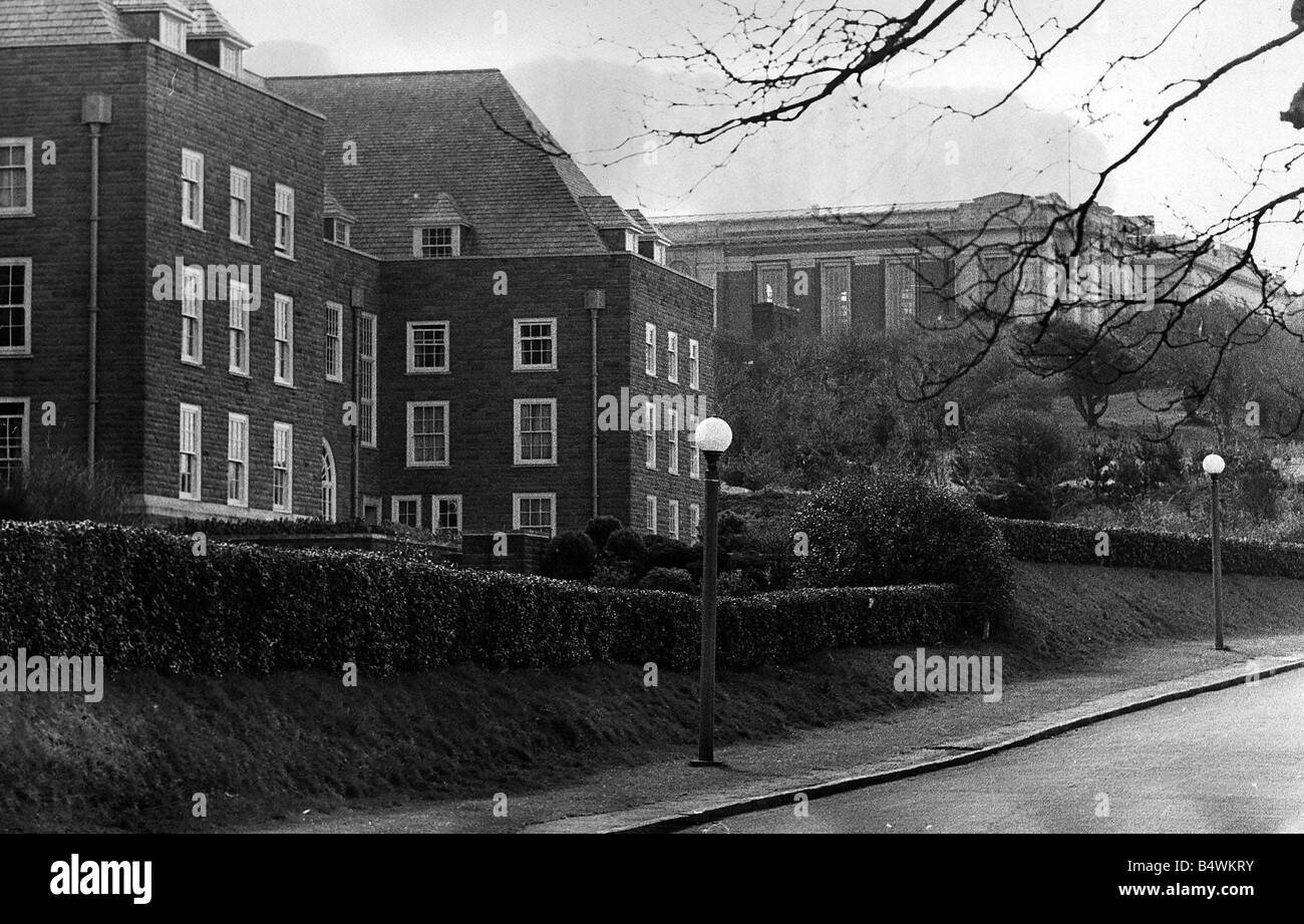 University College di Aberystwyth Wales Maggio 1969 sale di residenza dove il Principe Carlo è di stare in camera PER STUDENTI IN ALTO AL CENTRO Primo blocco Foto Stock