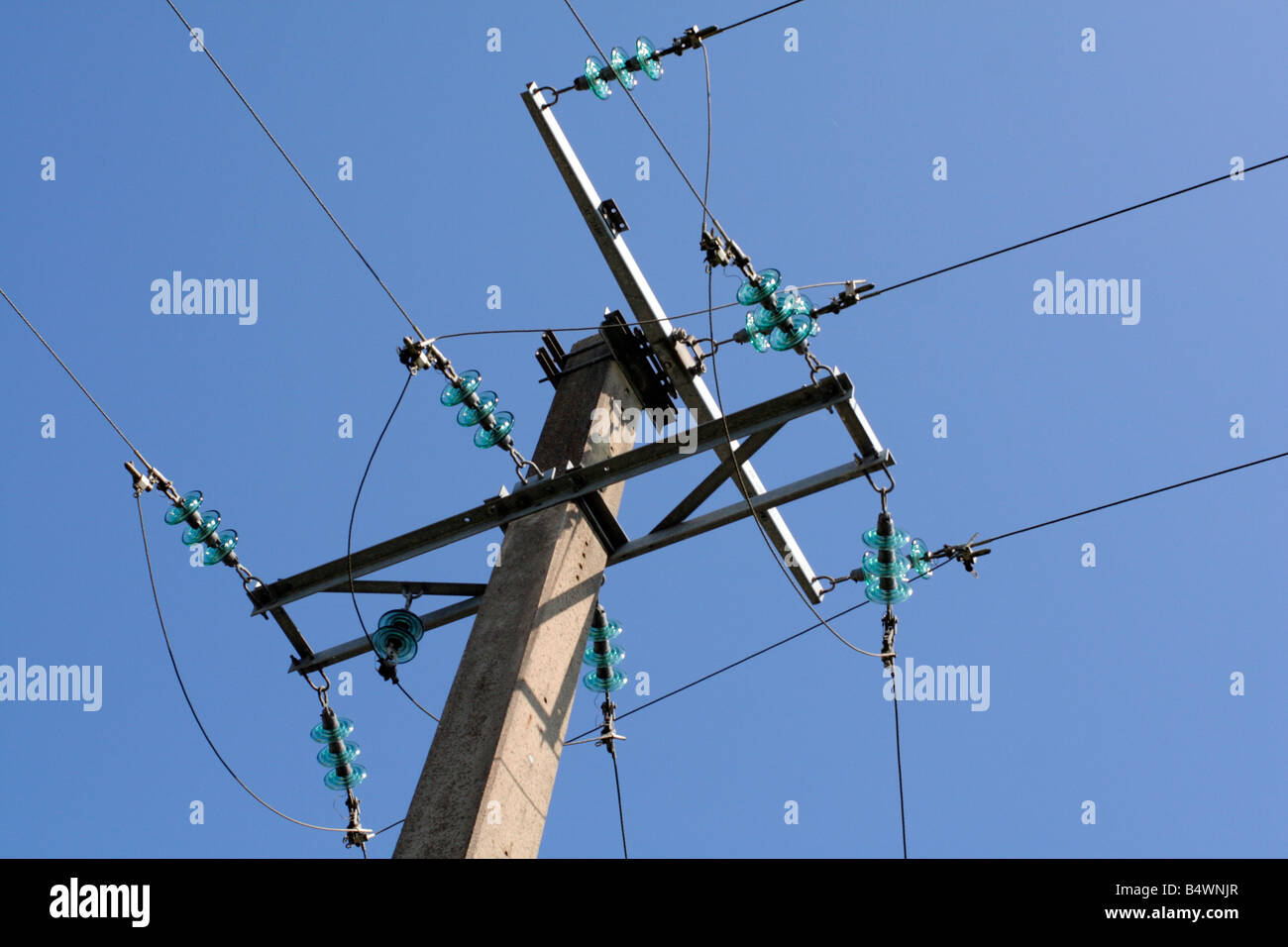 La DISTRIBUZIONE DI ENERGIA ELETTRICA IN NORMANDIA NORMANDE FRANCIA Foto Stock