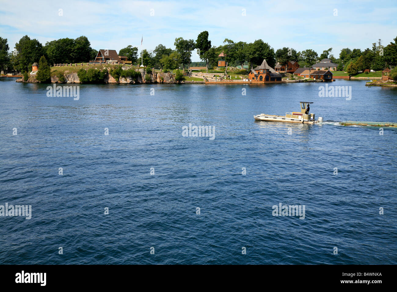 Cottage sulla baia di Alessandria, in San Lorenzo fiume su mille isola,Ontario, Canada/STATI UNITI D'AMERICA Foto Stock