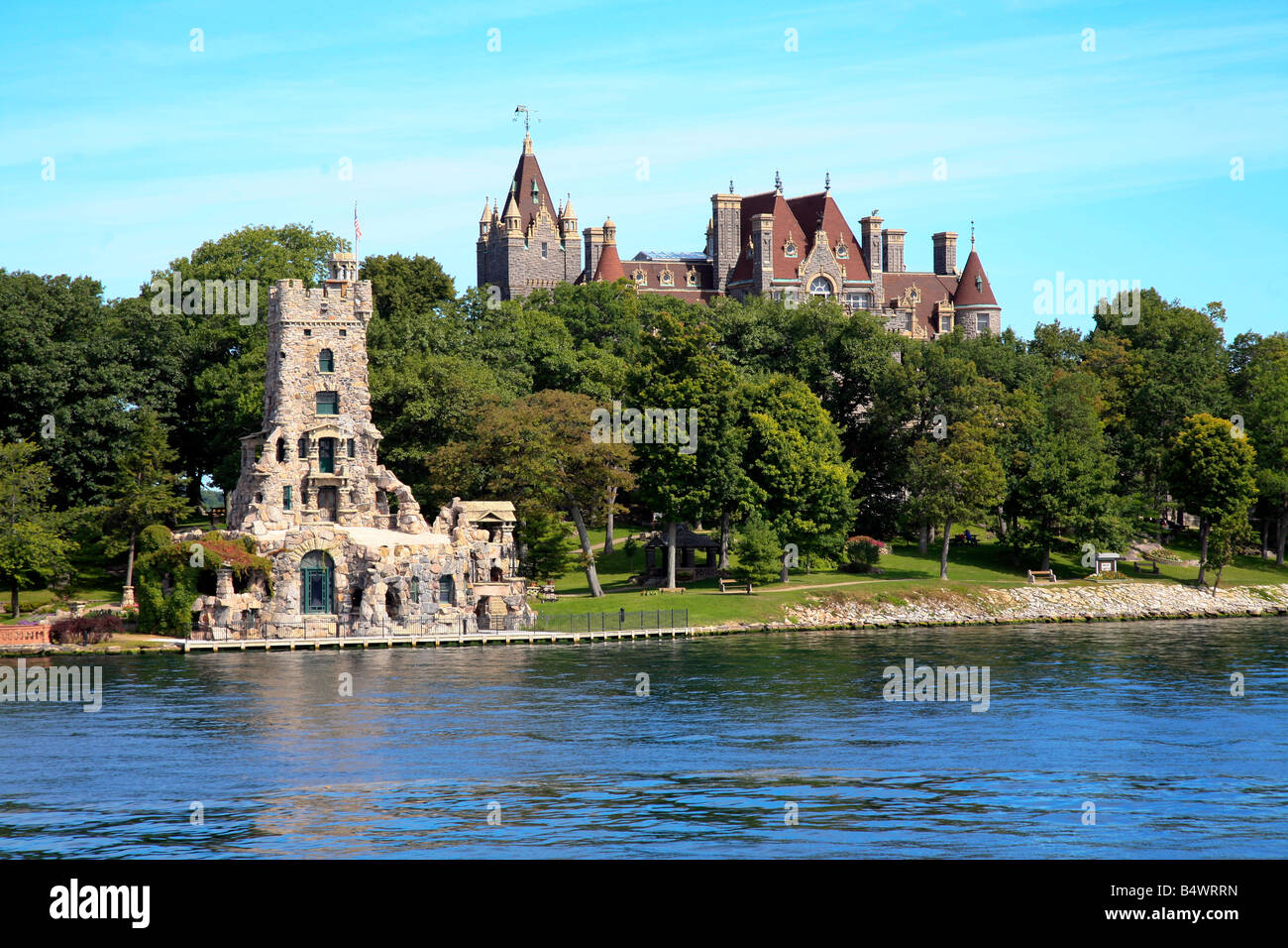 Il Boldt Castle sul cuore Isola, Alessandria Bay, nella Basilica di San Lorenzo in mille isola,Ontario, Canada/STATI UNITI D'AMERICA Foto Stock