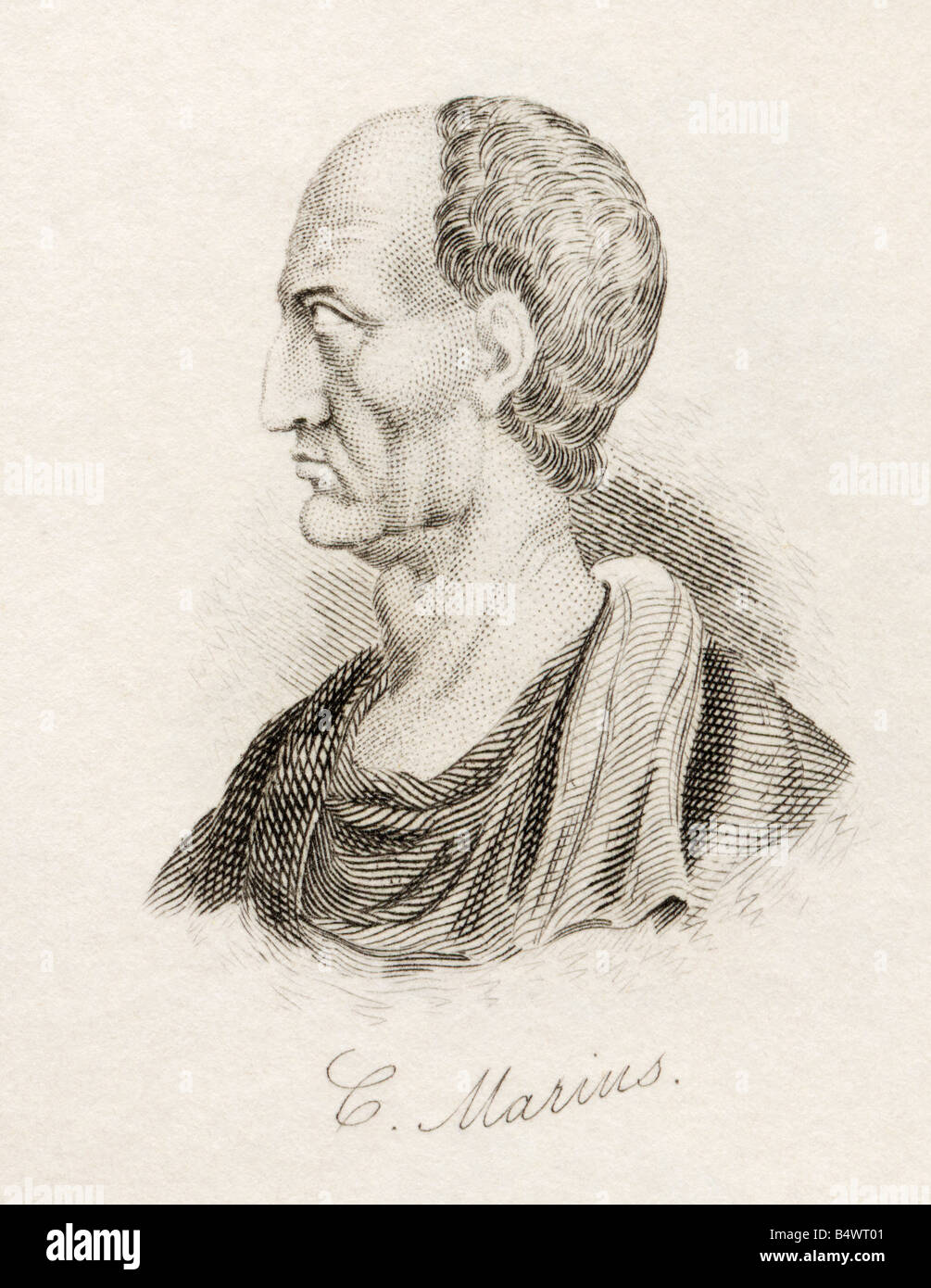 Gaius Marius, 157 a.C. - 86 a.C. Generale e politico romano. Dal libro Crabbs Historical Dictionary, pubblicato nel 1825. Foto Stock