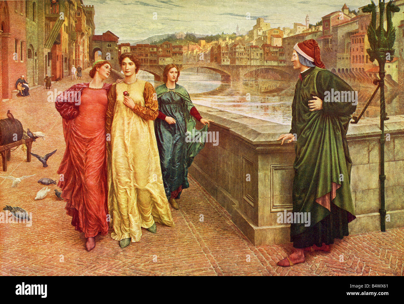 Rappresentazione Di Dante E Beatrice Nella Storia Dell'arte Wikipedia Dante e Beatrice Foto stock - Alamy