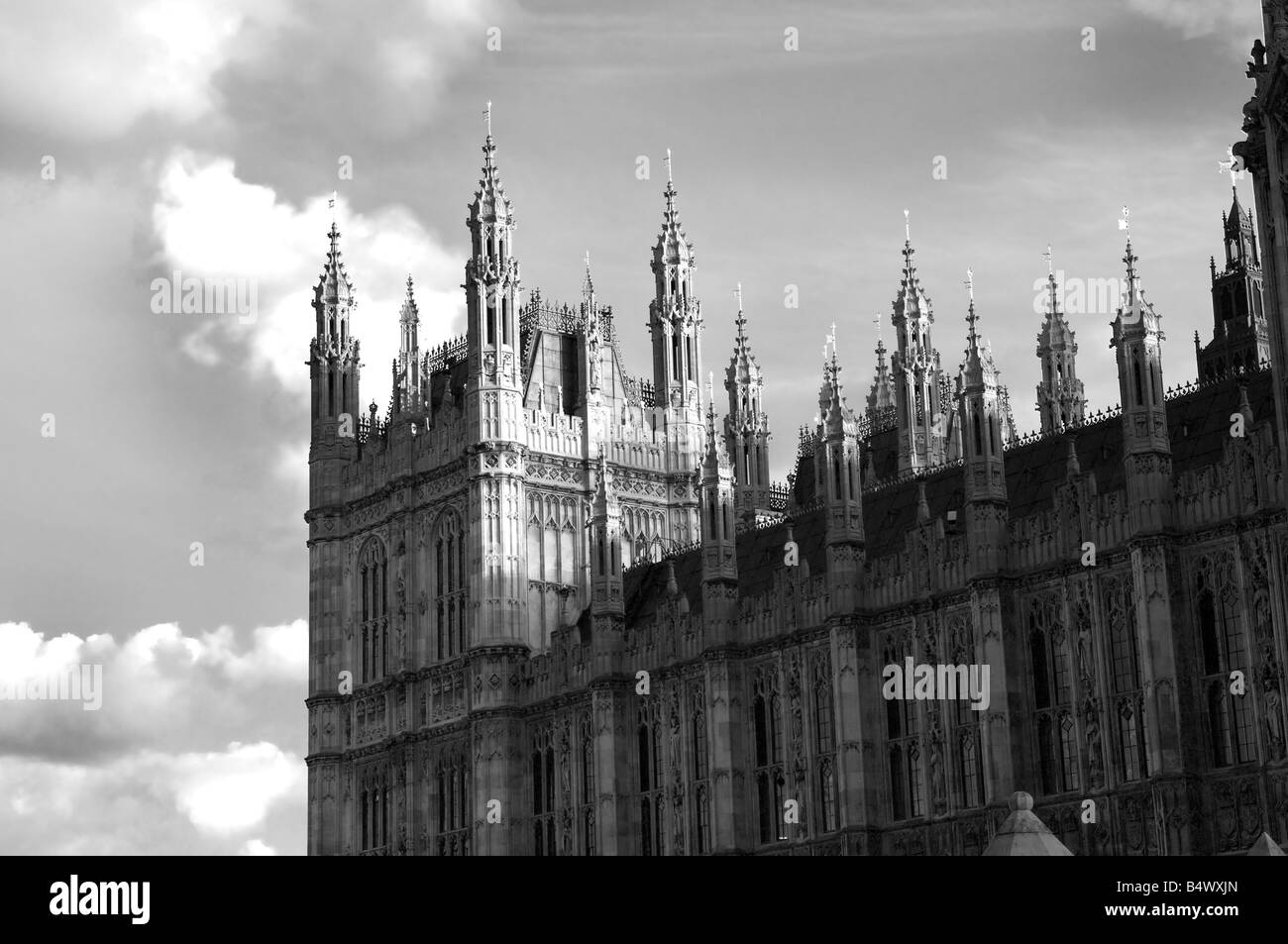 La Casa del Parlamento, il Palazzo di Westminster Foto Stock