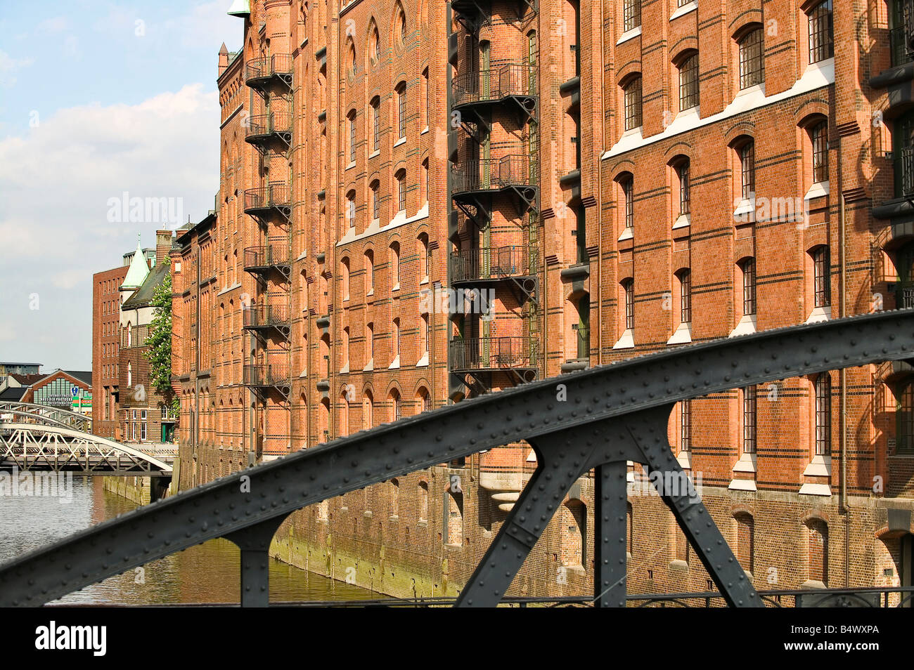 Speicherstadt di impianti di magazzinaggio Amburgo Germania Europa Foto Stock