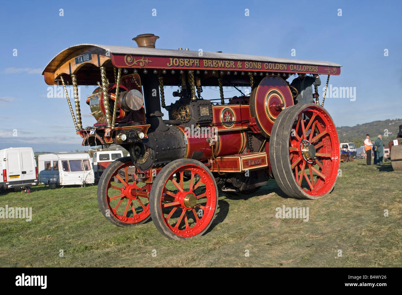 Burrell Road locomotiva a vapore motore trazione Joseph Brewer TA 1118 Rally 2008 ippodromo di Cheltenham Regno Unito Foto Stock