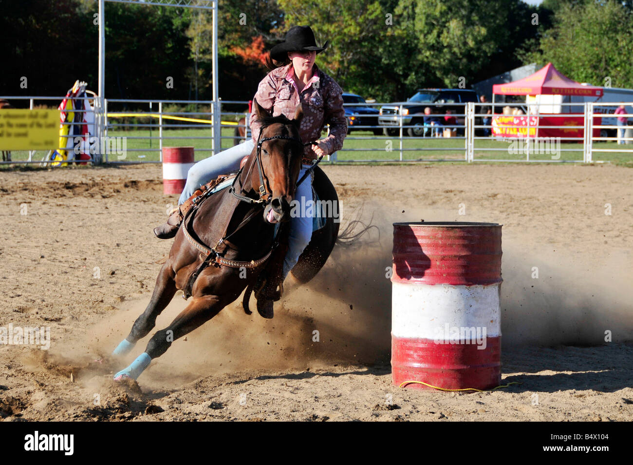 Alta scuola ragazzi e ragazze Rodeo concorrenza Port Huron Michigan Foto Stock