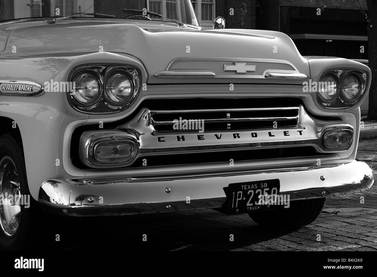 1958 Chevy Apache carrello. Marshall, Texas, Stati Uniti d'America. Foto Stock