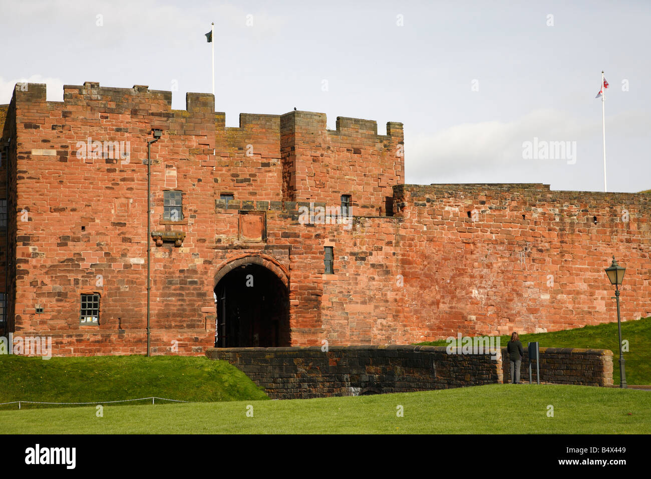 Carlisle Castle Casa di gate. Carlisle, Cumbria, Inghilterra, Regno Unito. Foto Stock