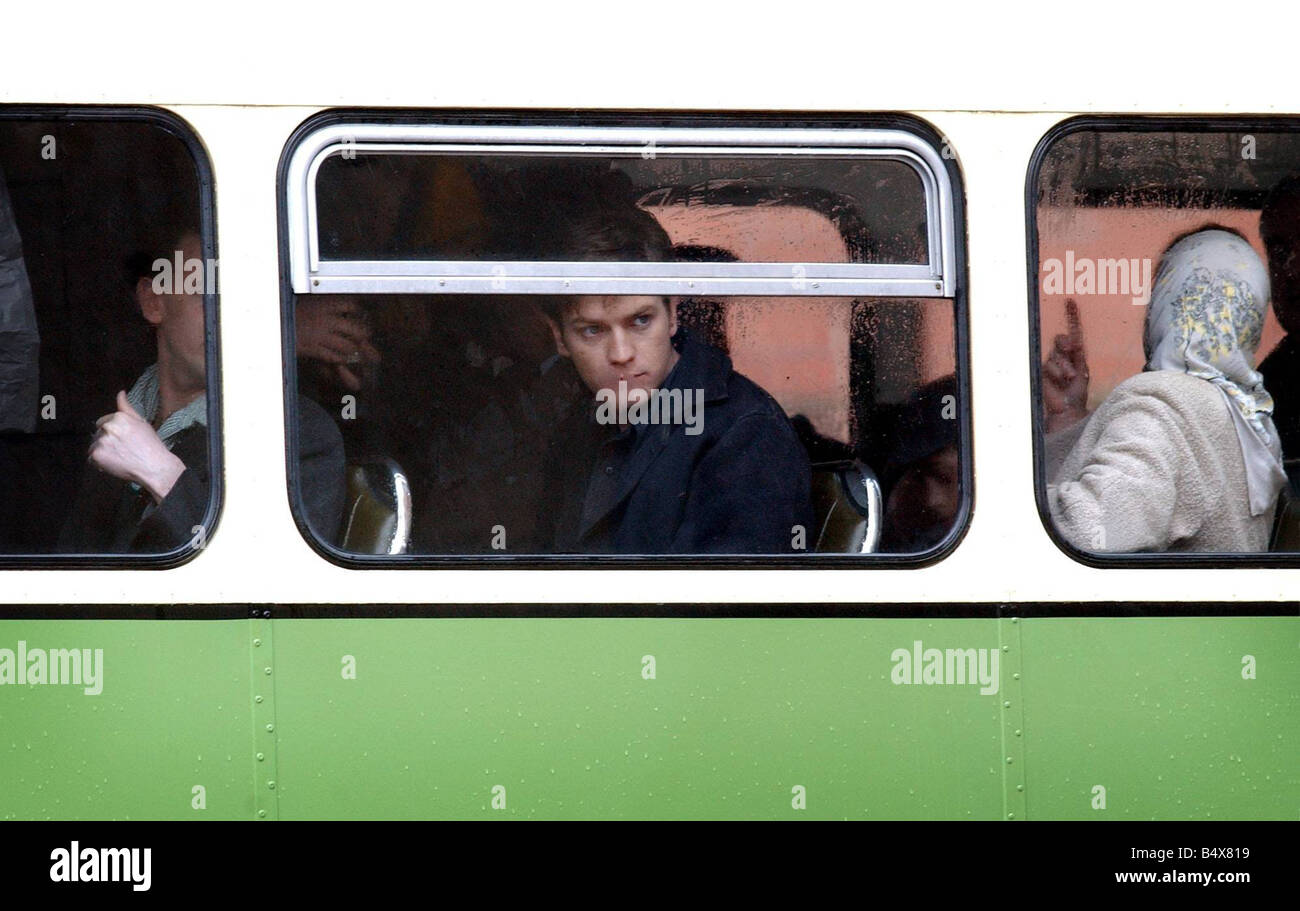 Ewan McGregor sul set del film Young Adam Marzo 2002 Foto Stock