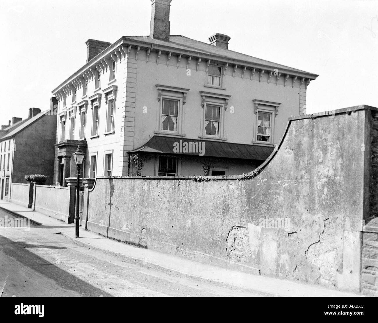 Casa Rumsey, una grande residenza in Kidwelly dove Mabel Greenwood è morto. Giugno 1919 Foto Stock