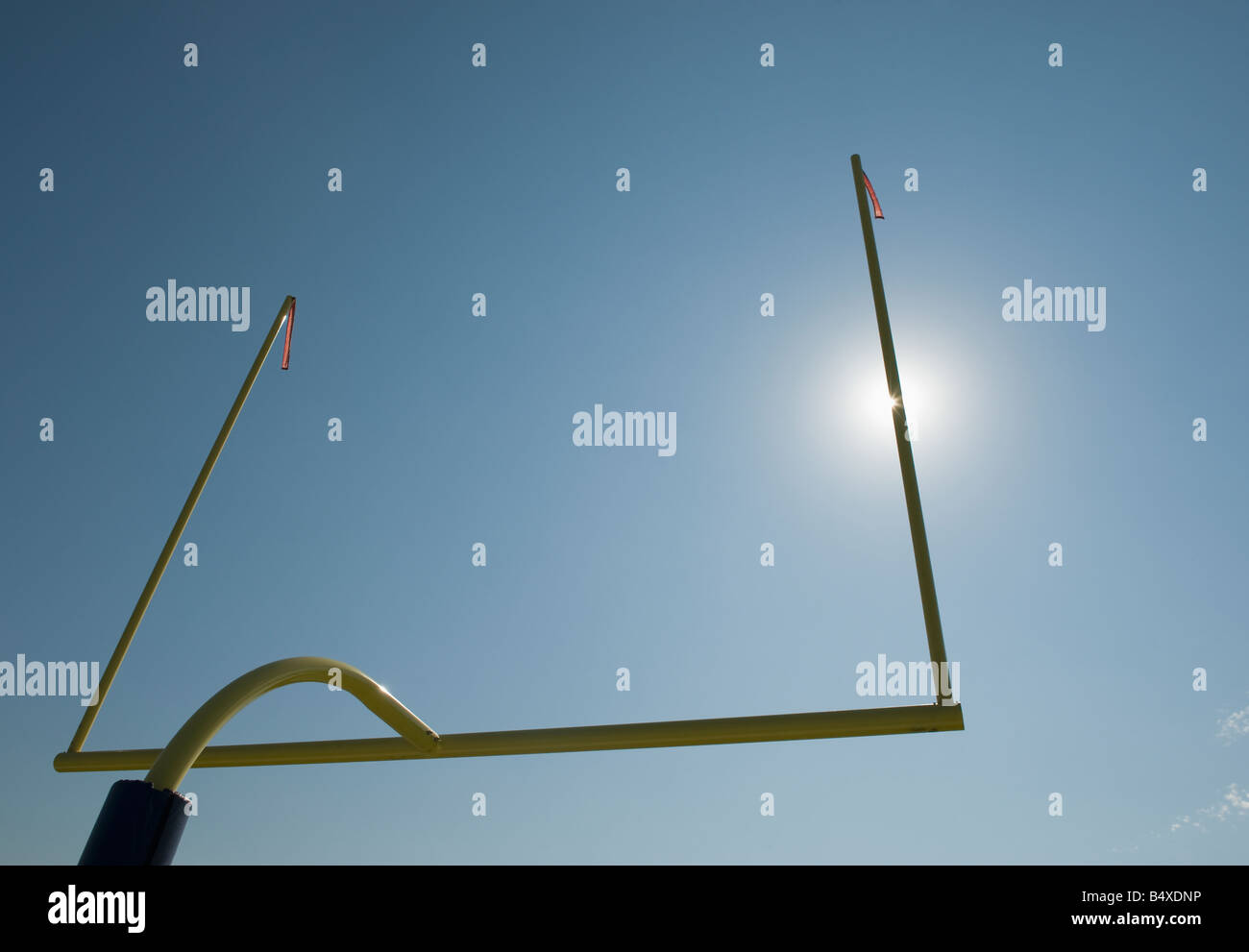 Obiettivo calcio post Foto Stock