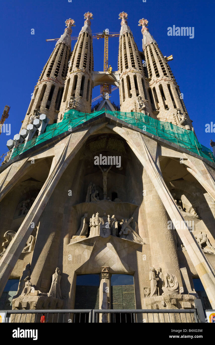 La Sagrada Familia a Barcellona Catalogna Catalogna Spagna Foto Stock