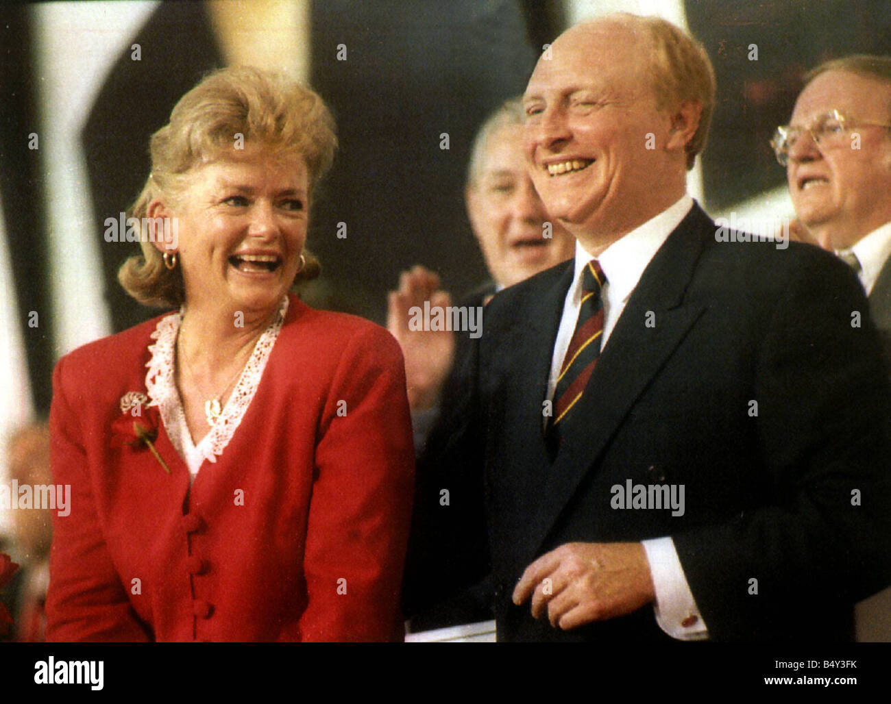 Neil Kinnock politico con sua moglie Glenys Kinnock Foto Stock