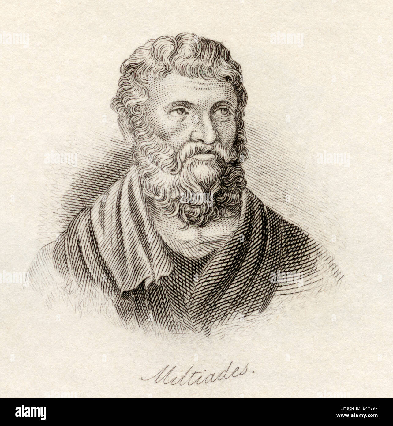 Miltiades il più giovane, circa 550 AC al 489 AC. Comandante militare greco e generale. Foto Stock