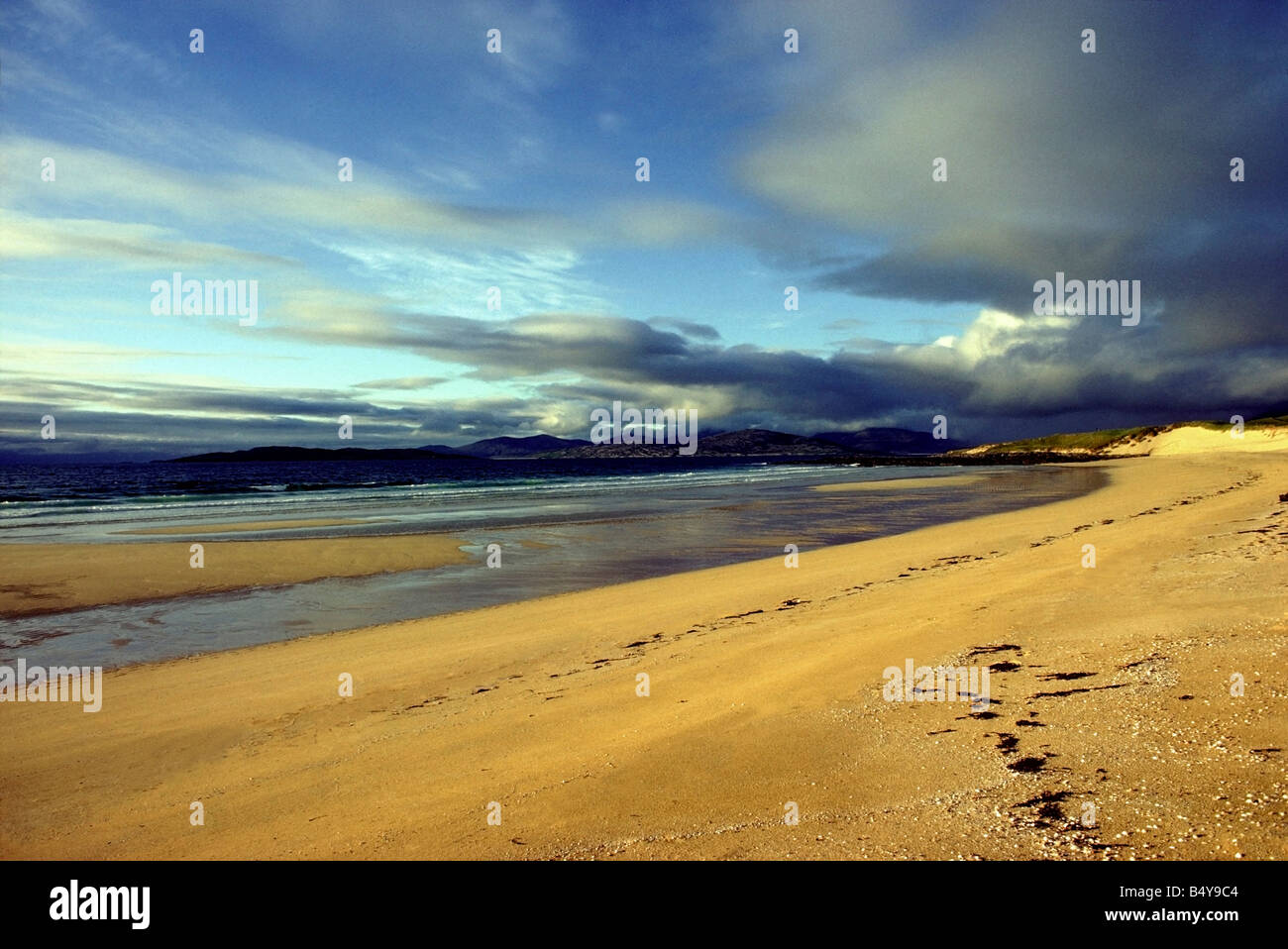 Scarasta Beach, Sud Harris, Ebridi Esterne, Scozia. Foto Stock