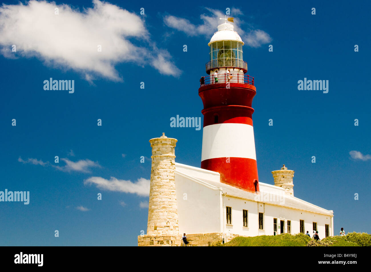 Faro di Cape Agulhas, Western Cape, Sud Africa Foto Stock