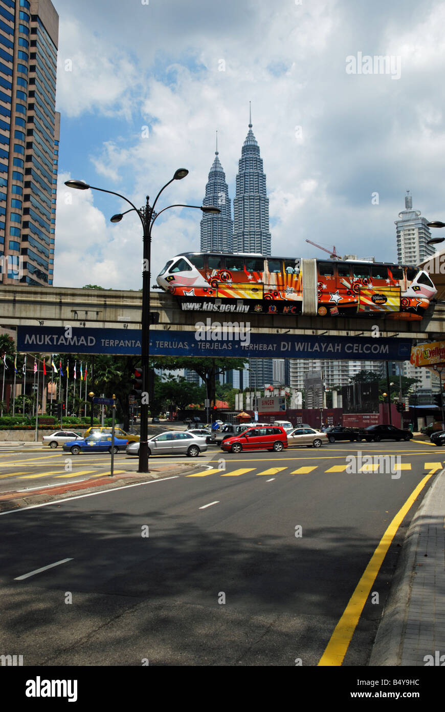 KL Monorail, Kuala Lumpur, Malesia. Foto Stock