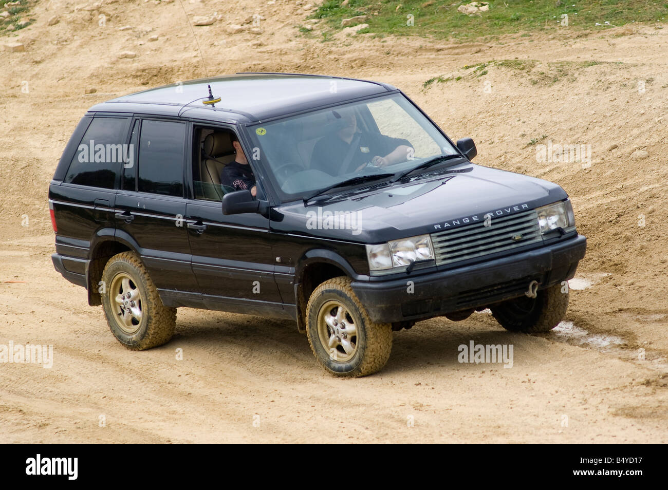 Blue Range Rover 4x4 car guida fuori strada Foto Stock