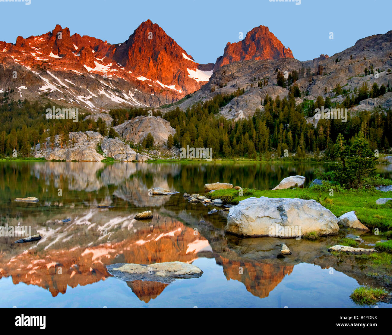 Lake Ediza, Sierra Nevada, in California Foto Stock