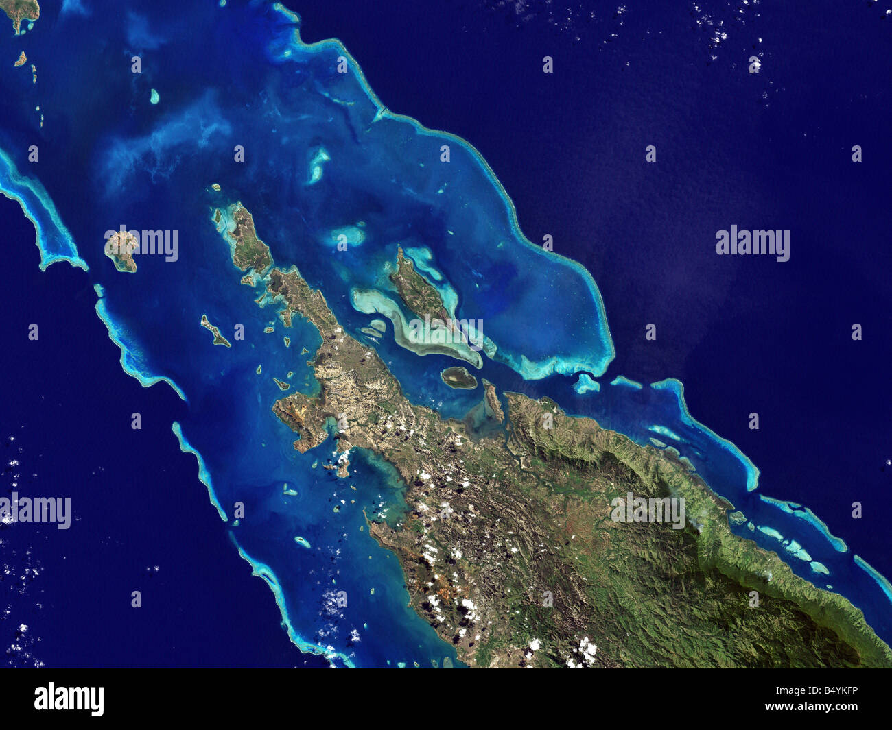 Le lagune e le barriere coralline di Nuova Caledonia Foto Stock