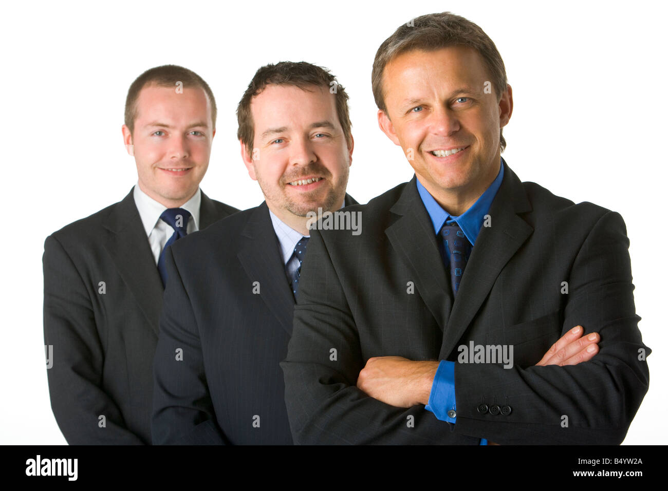 Gruppo di uomini di affari di sorridere Foto Stock