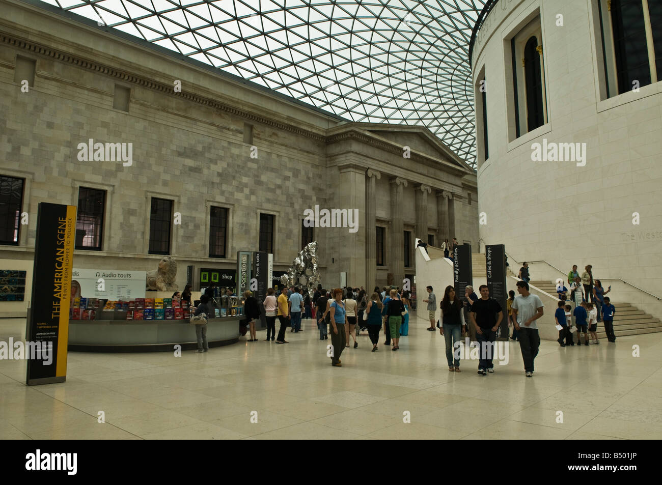 Interno del British Museum di Londra, Inghilterra, Regno Unito Foto Stock