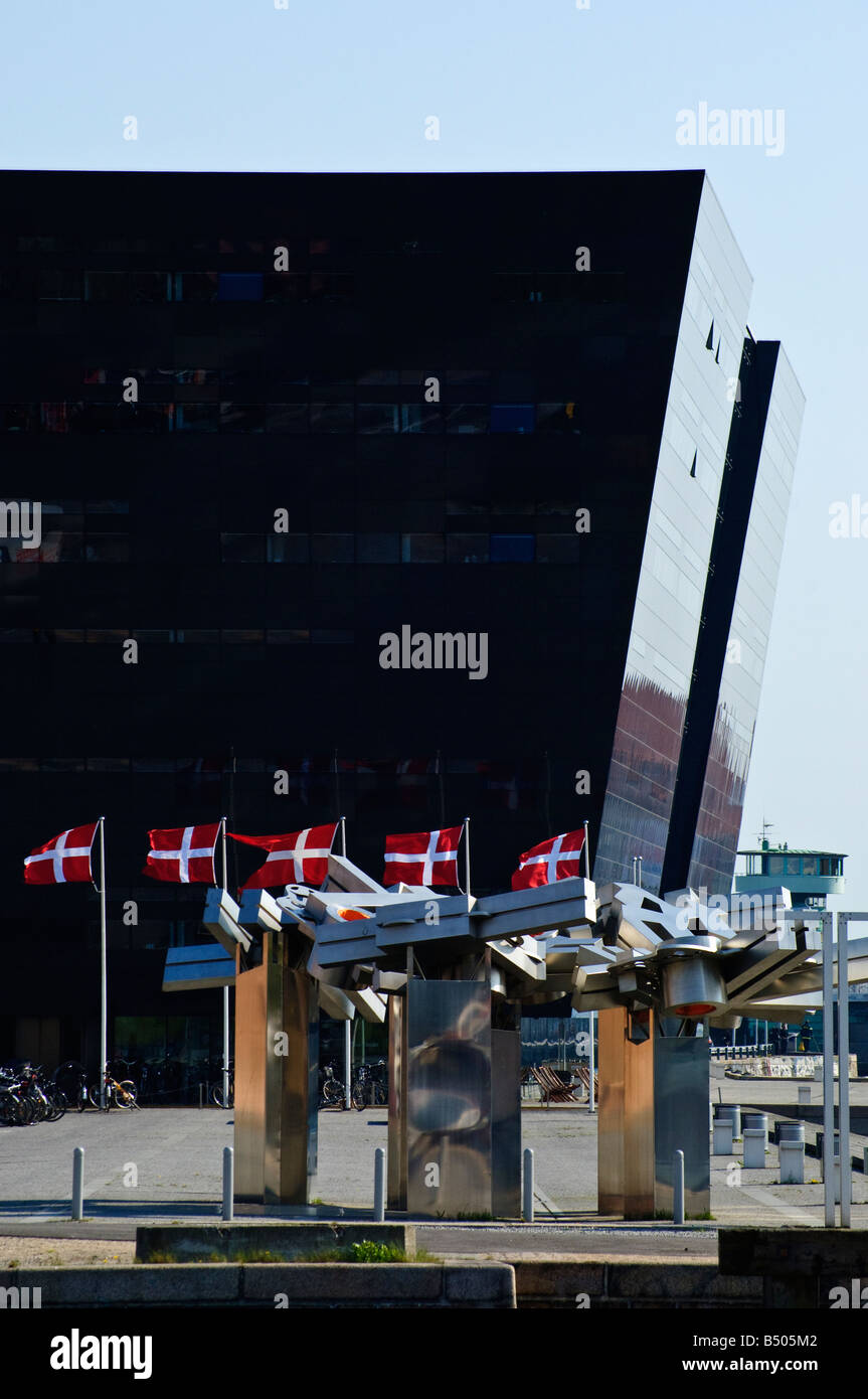 Il Diamante Nero a un interno di Det Kongelige Bibliotek La Biblioteca Reale di Copenaghen a Copenaghen Foto Stock