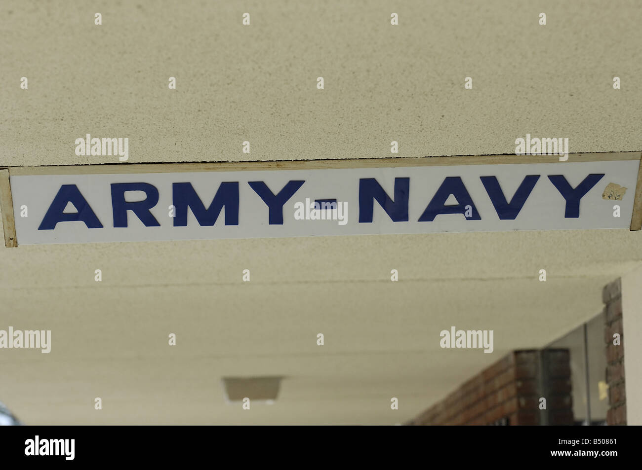 Army Navy segno dello store Foto Stock