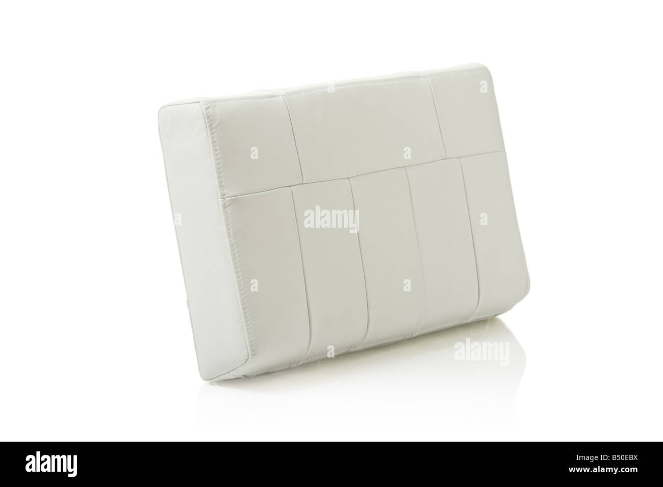 Bianco cuscini in pelle Foto Stock