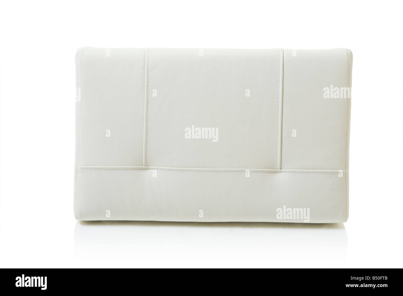 Bianco cuscini in pelle Foto Stock