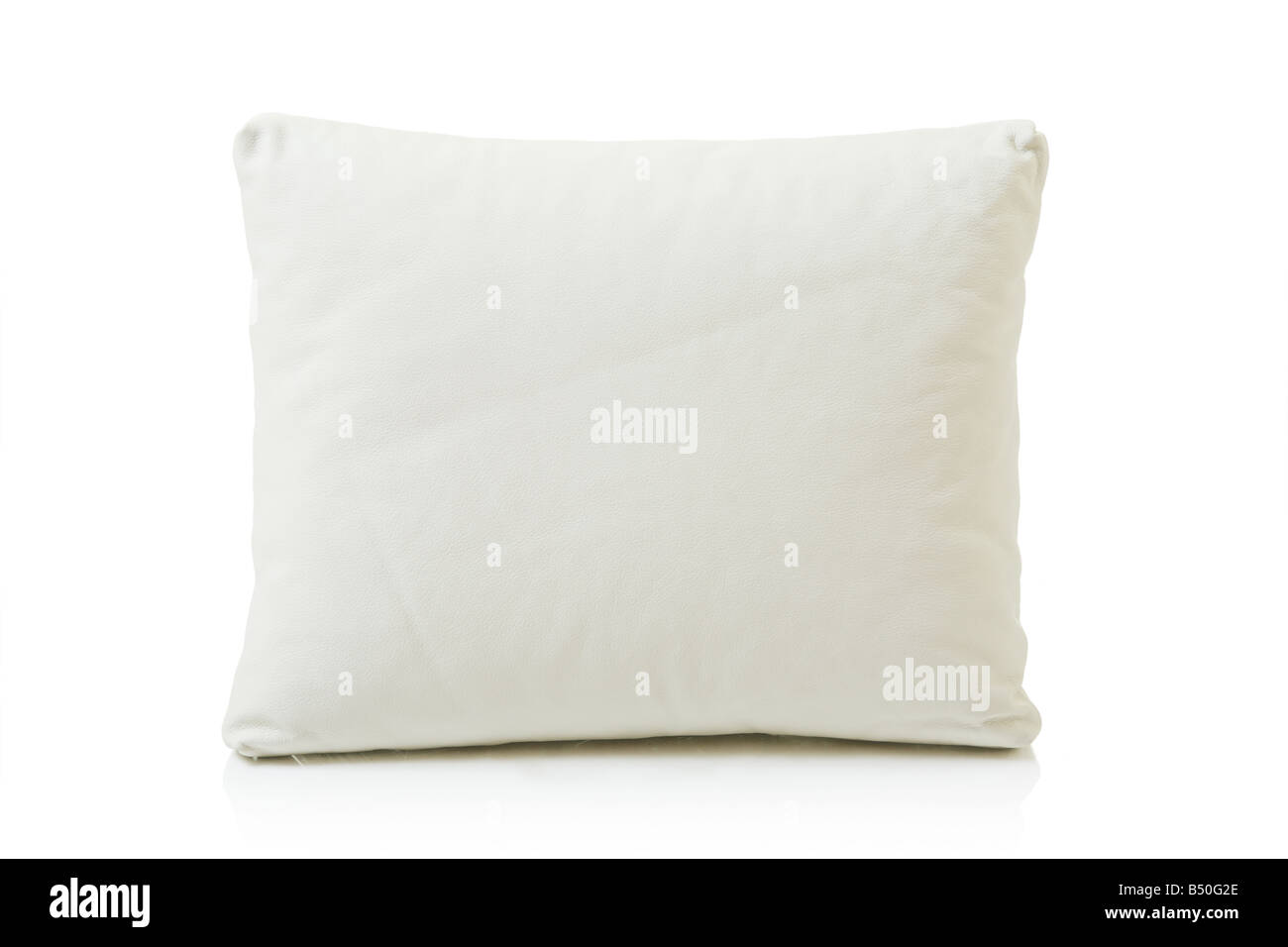 Bianco cuscini in pelle Foto Stock