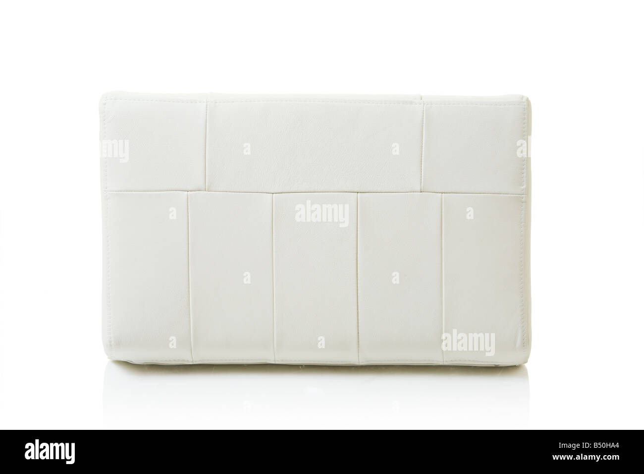Bianco cuscini in pelle Foto Stock